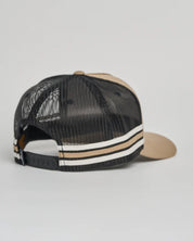 THE MAD HUEYS TRIPLE ANCHOR MENS TRUCKER CAP SNAPBACK FISHING SURF TAN