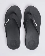 THE MAD HUEYS WIDE STRAP MENS THONGS SURF BEACH SUMMER FOOTWEAR BLACK