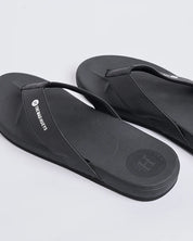 THE MAD HUEYS WIDE STRAP MENS THONGS SURF BEACH SUMMER FOOTWEAR BLACK