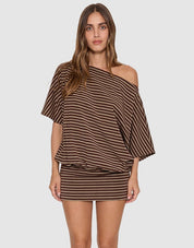 THRILLS BEST OF LUCK DEMI MINI DRESS – COCOA