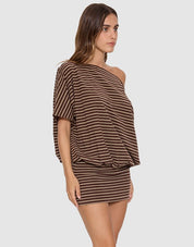 THRILLS BEST OF LUCK DEMI MINI DRESS – COCOA