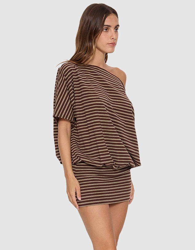 THRILLS BEST OF LUCK DEMI MINI DRESS – COCOA