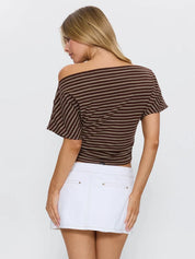 THRILLS BEST OF LUCK DEMI TOP – COCOA STRIPE
