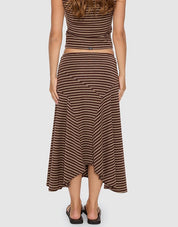 THRILLS BEST OF LUCK SIENNA MIDI SKIRT – COCOA