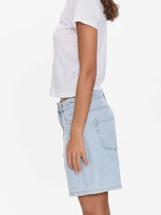 BILLIE LOW RISE BAGGY EMBRO SHORT - SERENITY BLUE