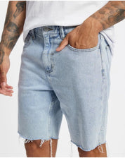 BONES RAW SLIM DENIM SHORT - SERENITY BLUE