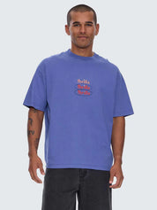 CRYSTAL CLEAR BOX FIT OVERSIZE TEE -SIGMA BLUE
