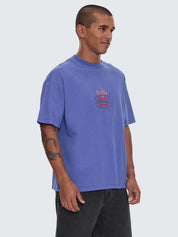 CRYSTAL CLEAR BOX FIT OVERSIZE TEE -SIGMA BLUE