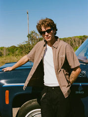 THRILLS DEEP IN THE HEART OF BYRON CROPPED SHIRT WOMENS SHORT SLEEVE BUTTON UP FALCON