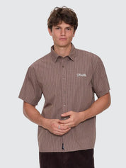 THRILLS DEEP IN THE HEART OF BYRON CROPPED SHIRT WOMENS SHORT SLEEVE BUTTON UP FALCON