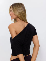 THRILLS DEMI TOP – BLACK