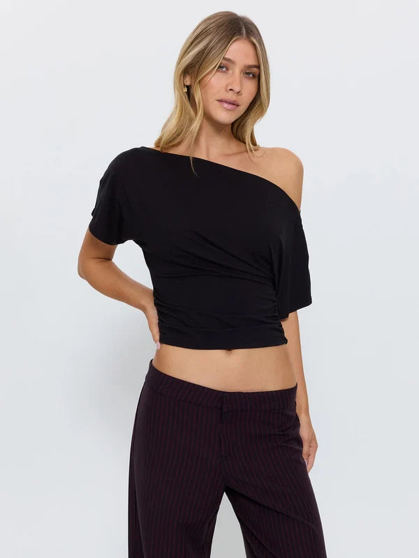 THRILLS DEMI TOP – BLACK