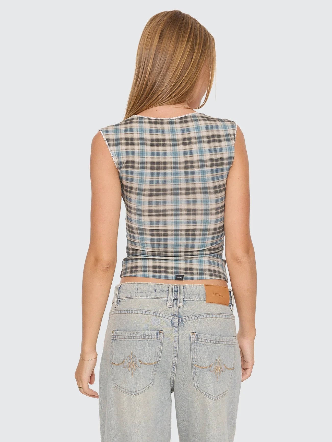 THRILLS DESERT REVERB WESTWOOD TOP – DUSTY BLUE