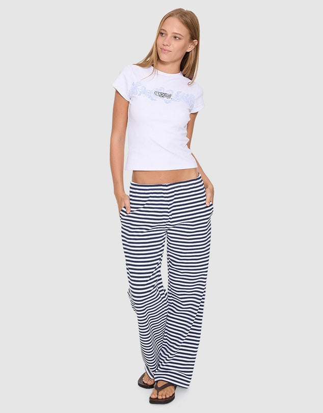 THRILLS IDLE HANDS STRIPE PANT – NAVY STRIPE