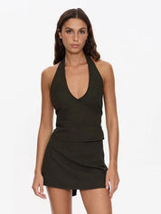 LOST CONTROL HALTER TOP - TARMAC