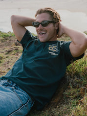 THRILLS PARADISE FALLING MERCH FIT TEE MENS GRAPHIC TSHIRT FEDERAL BLUE