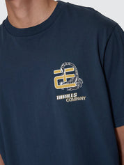 THRILLS PARADISE FALLING MERCH FIT TEE MENS GRAPHIC TSHIRT FEDERAL BLUE