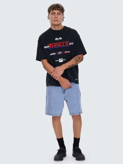 RAPID FIRE BOX FIT OVERSIZE TEE - WASHED BLACK