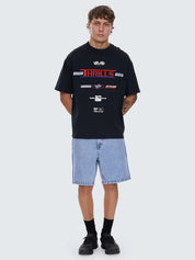 RAPID FIRE BOX FIT OVERSIZE TEE - WASHED BLACK