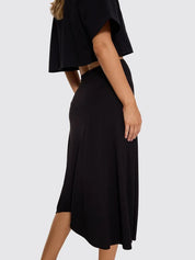 THRILLS SIENNA MIDI SKIRT – BLACK