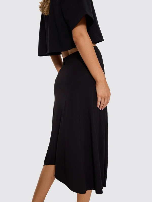 THRILLS SIENNA MIDI SKIRT – BLACK