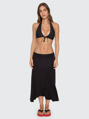 THRILLS SIENNA MIDI SKIRT – BLACK
