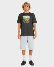 RVCA THRU VIEW MENS T SHIRT PIRATE BLACK SURF SKATE GRAPHIC TEE