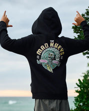 THE MAD HUEYS TUNNEL VISION YOUTH HOODED PULLOVER KIDS FLEECE HOODIE BLACK