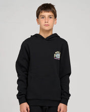THE MAD HUEYS TUNNEL VISION YOUTH HOODED PULLOVER KIDS FLEECE HOODIE BLACK