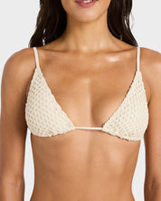 BILLABONG TWISTED TIDES TALL SLIDE TRIANGLE BIKINI TOP WHITE CAP