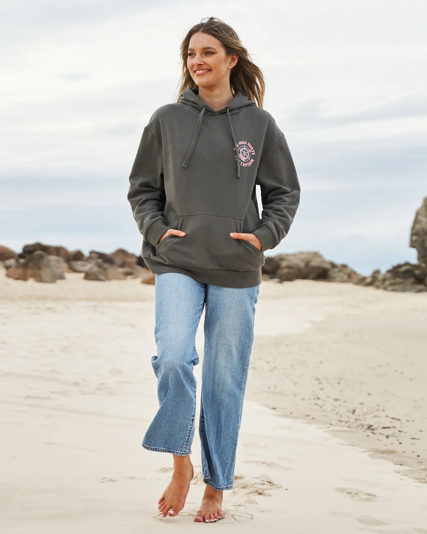 THE MAD HUEYS TWO FACED CAPTAIN HOODED PULLOVER