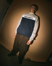 RUSTY POD RACER CREW FLEECE MENS JUMPER NAVY BLUE
