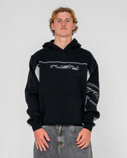 RUSTY TITAN FLEECE HOODIE MENS JUMPER BLACK
