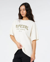 RIP CURL VARSITY SPORTS HERITAGE TEE – BONE/KHAKI