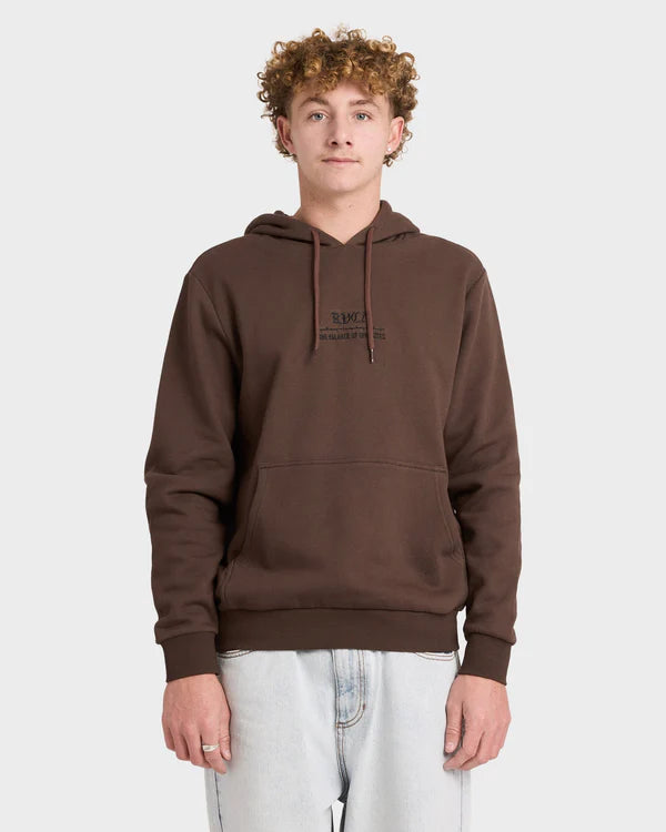 RVCA VENOM BITE MENS PULLOVER HOODIE MOCHA SURF SKATE SWEATSHIRT
