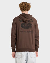 RVCA VENOM BITE MENS PULLOVER HOODIE MOCHA SURF SKATE SWEATSHIRT