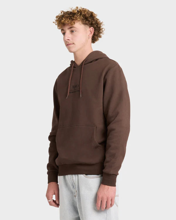 RVCA VENOM BITE MENS PULLOVER HOODIE MOCHA SURF SKATE SWEATSHIRT
