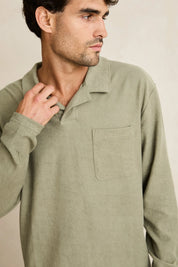 RHYTHM VINTAGE TERRY LS POLO SAGE