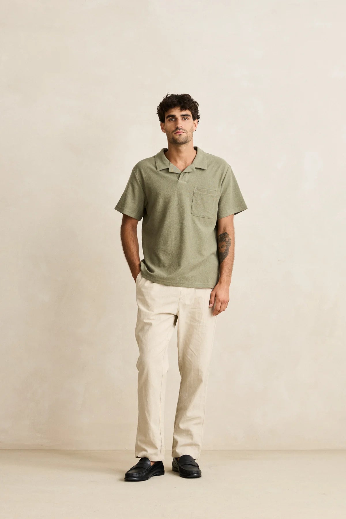 RHYTHM VINTAGE TERRY POLO SAGE