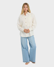 BILLABONG WANDERER WOMENS LONG SLEEVE SHIRT SALT CRYSTAL BEACH SHIRT