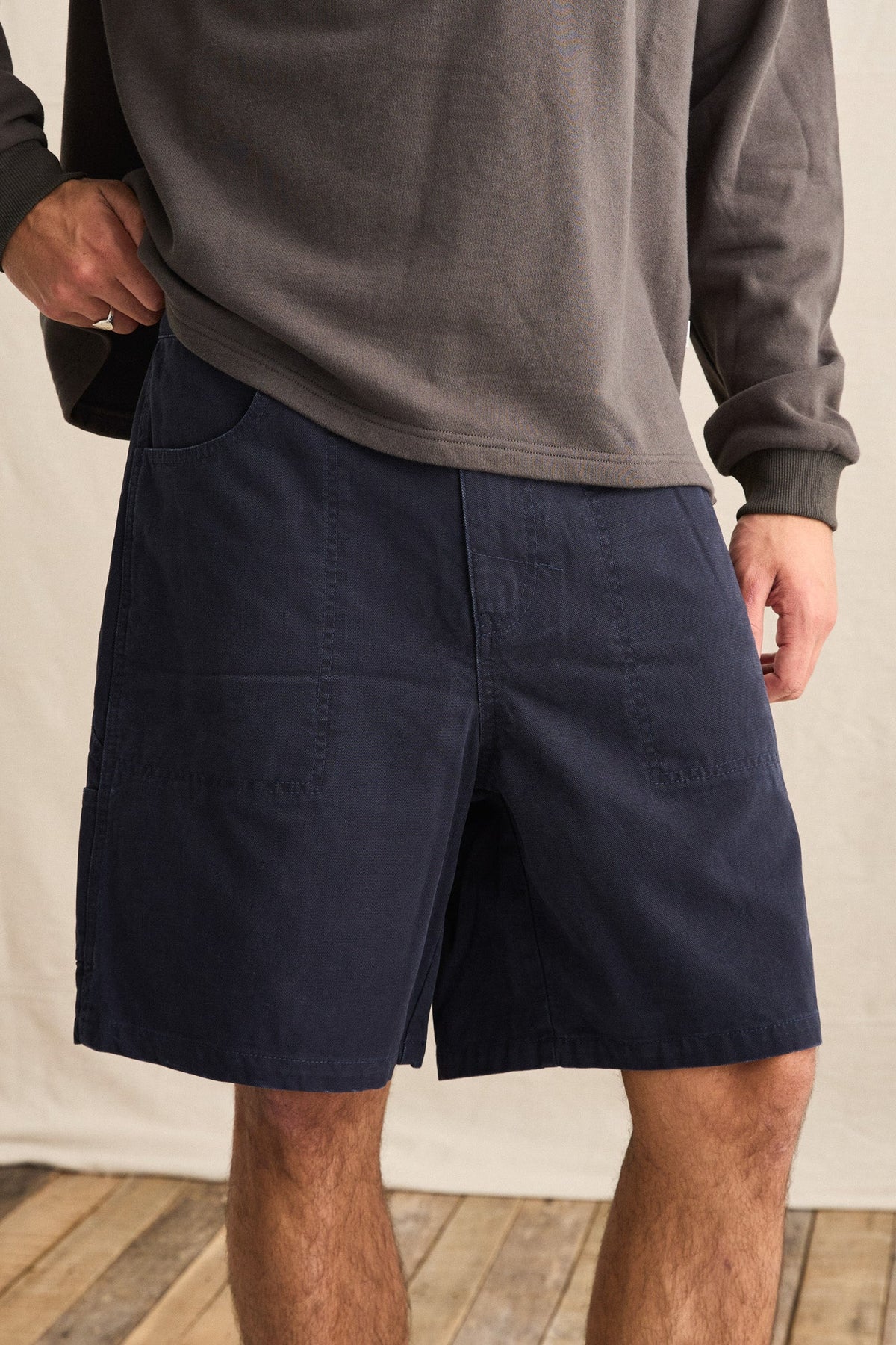 RHYTHM WASHED CANVAS SHORT MIDNIGHT