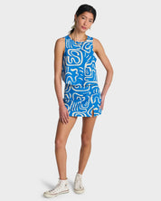 BILLABONG WAVE WASHED PRINTED WOMENS MINI SKIRT TRUE BLUE SUMMER BEACH SKIRT
