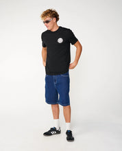 RIP CURL WETTIE ICON STANDARD TEE BLACK MENS SURF T SHIRT STREETWEAR
