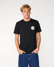 RIP CURL WETTIE ICON STANDARD TEE BLACK MENS SURF T SHIRT STREETWEAR
