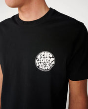 RIP CURL WETTIE ICON STANDARD TEE BLACK MENS SURF T SHIRT STREETWEAR