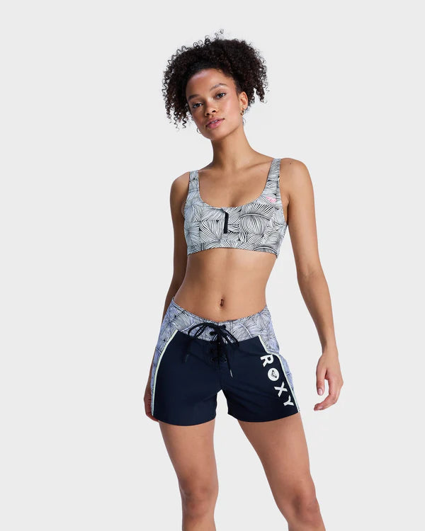 ROXY WOMENS PRO SURF BOARDSHORTS PERFORMANCE SWIM SHORT ANTHRACITE