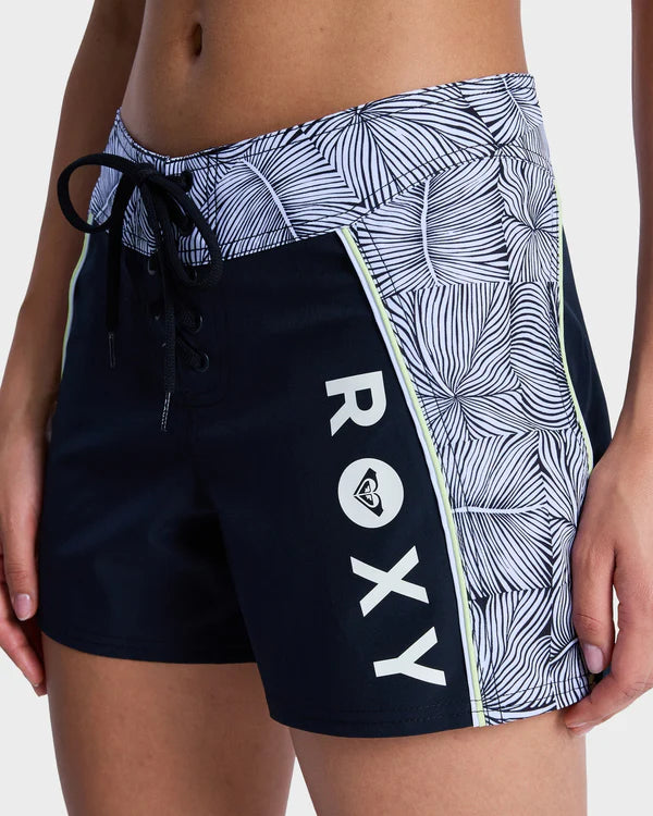 ROXY WOMENS PRO SURF BOARDSHORTS PERFORMANCE SWIM SHORT ANTHRACITE