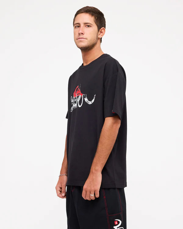 QUIKSILVER YG DRIFTER T SHIRT BLACK