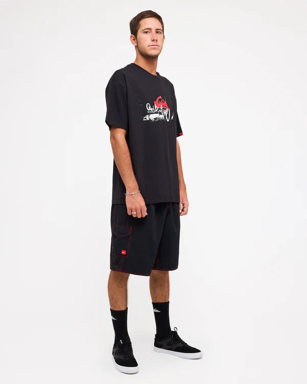 QUIKSILVER YG DRIFTER T SHIRT BLACK