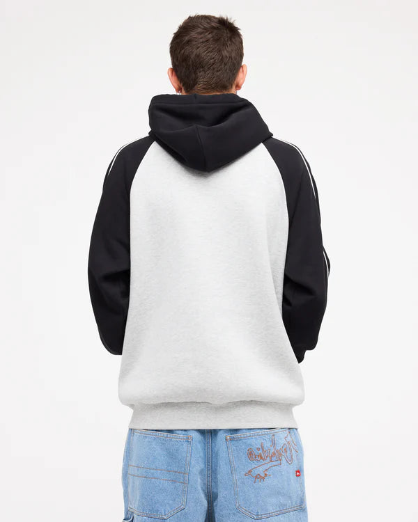 QUIKSILVER YG OPERATOR ZIP UP HOODIE LIGHT GREY HEATHER